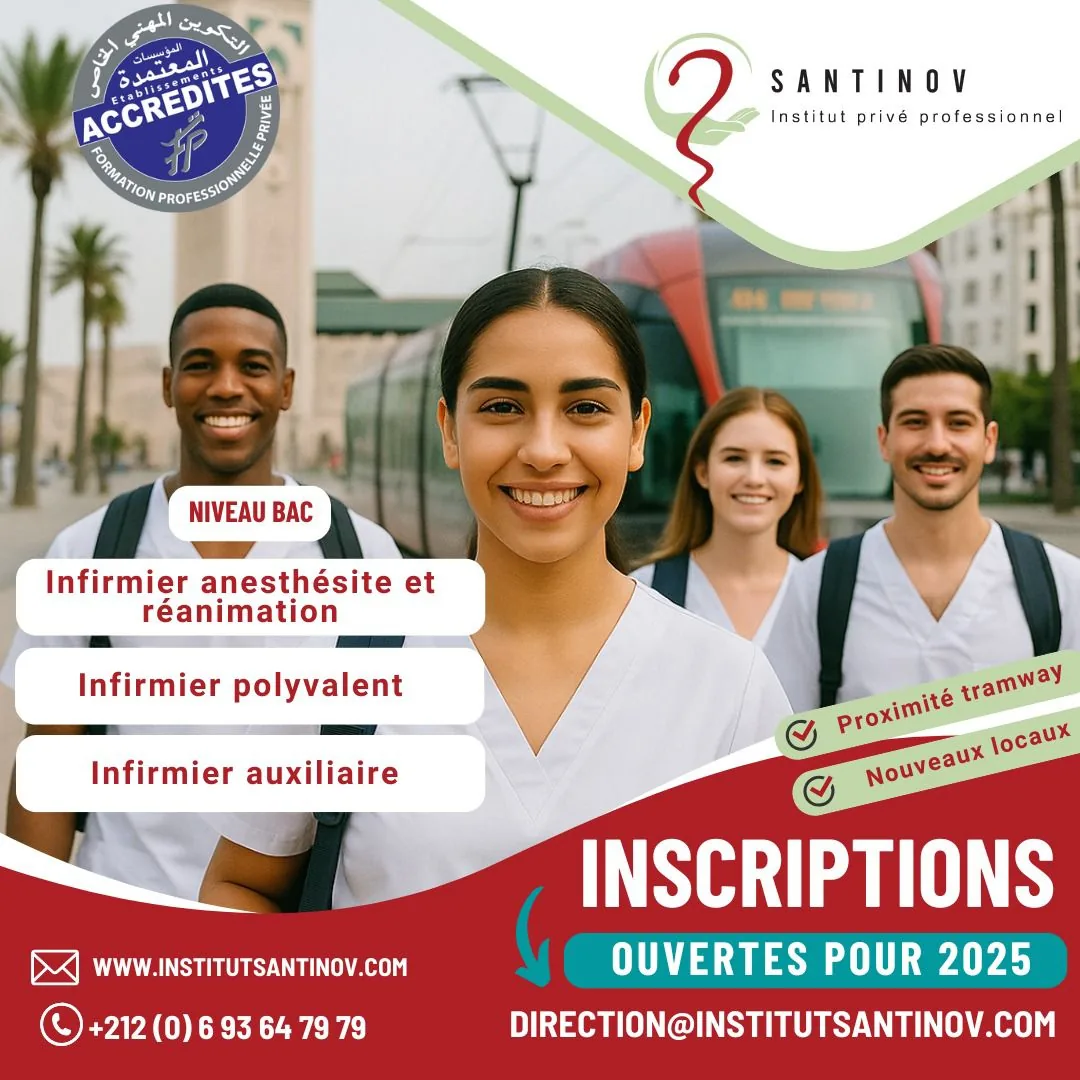 Affiche des admissions — Institut Santinov, école accréditée